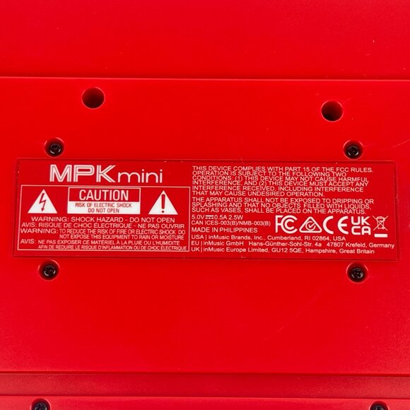 Akai Professional MPK Mini MK3 Red | 25-Key USB MIDI Keyboard Controller - Picture 9 of 16